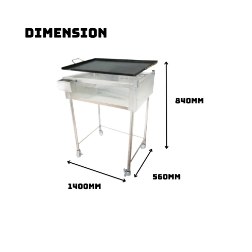 Bakery Stainless Steel Hot Plate with Stand (Burger Griddle Stand)
